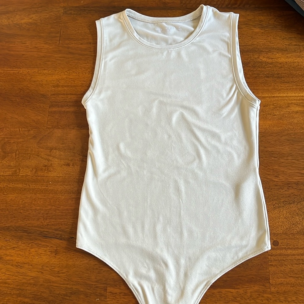 Tan Abercrombie tank body suit